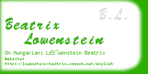 beatrix lowenstein business card